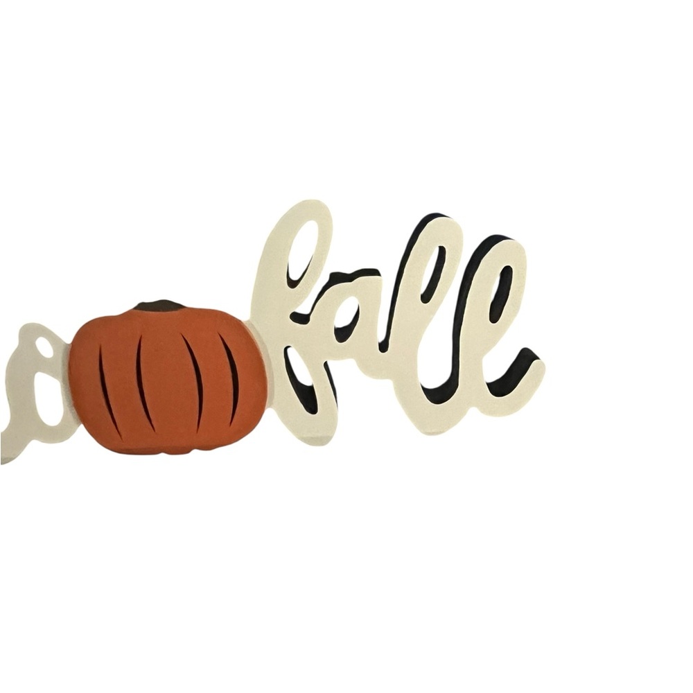 Hello Fall Autumn‎ Pumpkin Rustic Farmhouse Decor - Picture 4 of 4